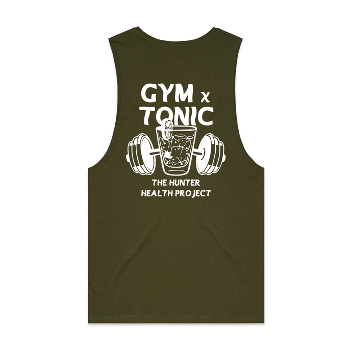 'Gym n Tonic' - Army Tank Singlet