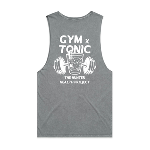 'Gym n Tonic' - Ash Stone Tank Singlet
