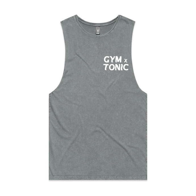 'Gym n Tonic' - Ash Stone Tank Singlet
