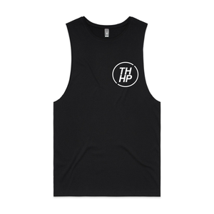 'The OG: but in White' - Black Tank Singlet