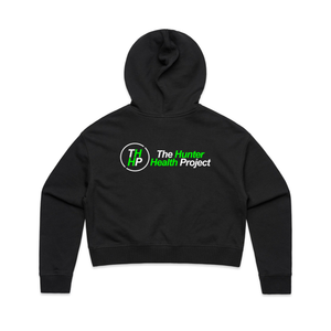 'The OG' -  Women's Crop Black Hoodie