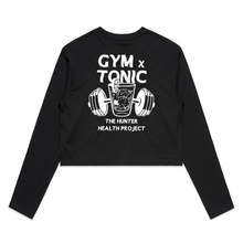 Load image into Gallery viewer, &#39;Gym n Tonic&#39; - Black Long Crop
