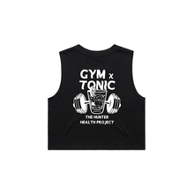 Load image into Gallery viewer, &#39;Gym n Tonic&#39; - Black Crop Tank