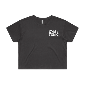 'Gym n Tonic' - Coal Crop Tee