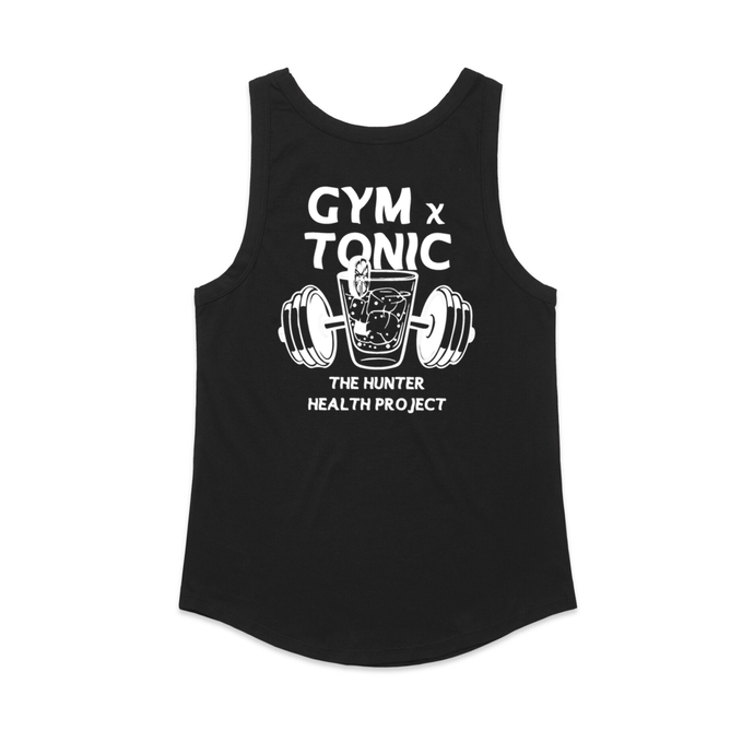 'Gym n Tonic' - Women's Black Singlet