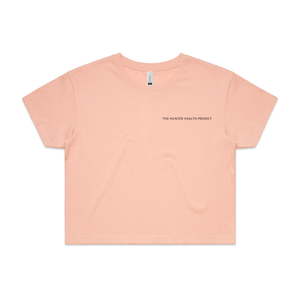 'Lighthouse' - Pink Crop Tee