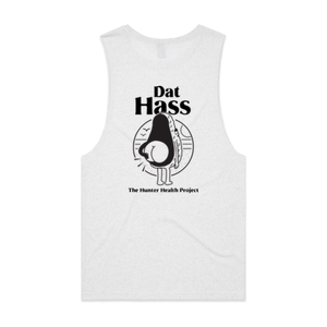 'Dat Hass' - White Marle Tank Singlet