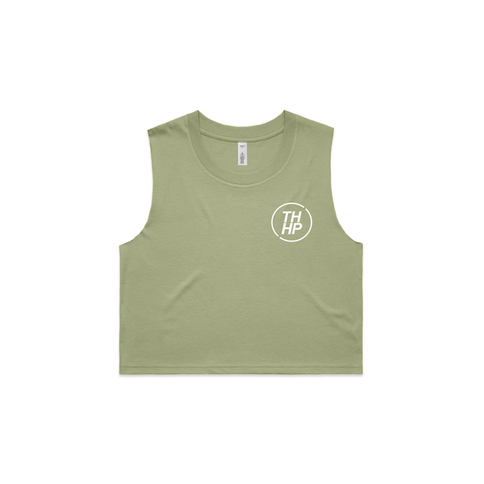 'The OG: but in White' - Pistachio Crop Tank