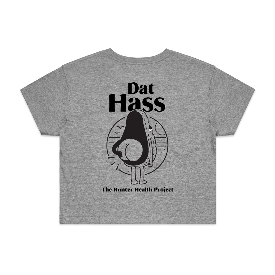 'Dat Hass' - Grey Crop Tee