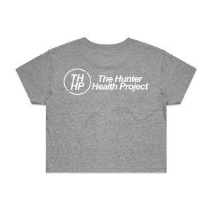 'The OG: but in White' - Grey Crop Tee