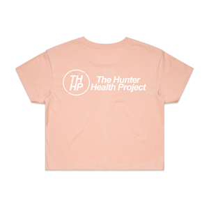 'The OG: but in White' - Pink Crop Tee