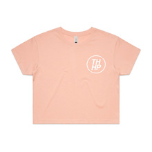 Load image into Gallery viewer, &#39;The OG: but in White&#39; - Pink Crop Tee