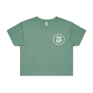 'The OG: but in White' - Sage Crop Tee