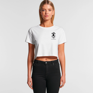 'Dat Hass' - White Crop Tee